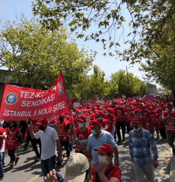 İTÜ'de işçi hakları eylemi