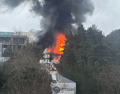 İTÜ Ayazağa Kampüsü güne alevlerle uyandı