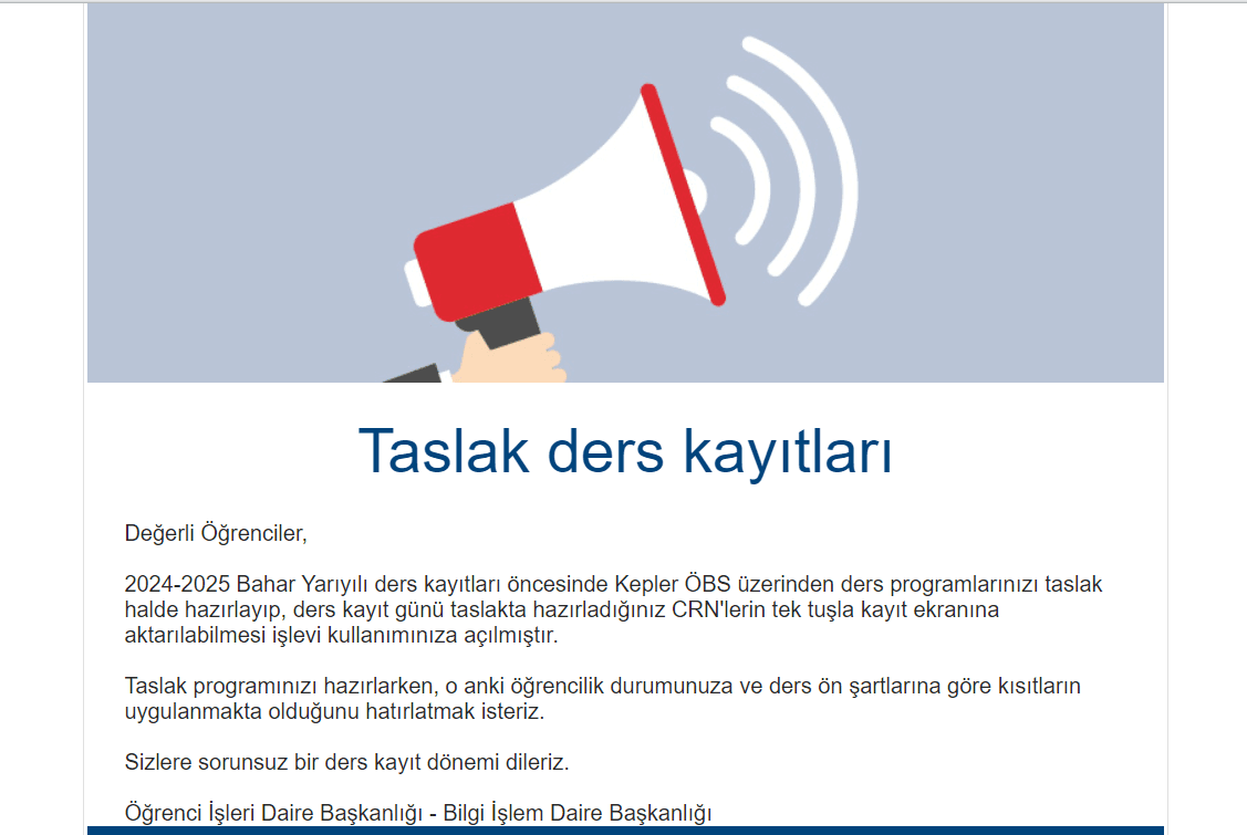 Ders kayıtlarında beklenen sistem geldi