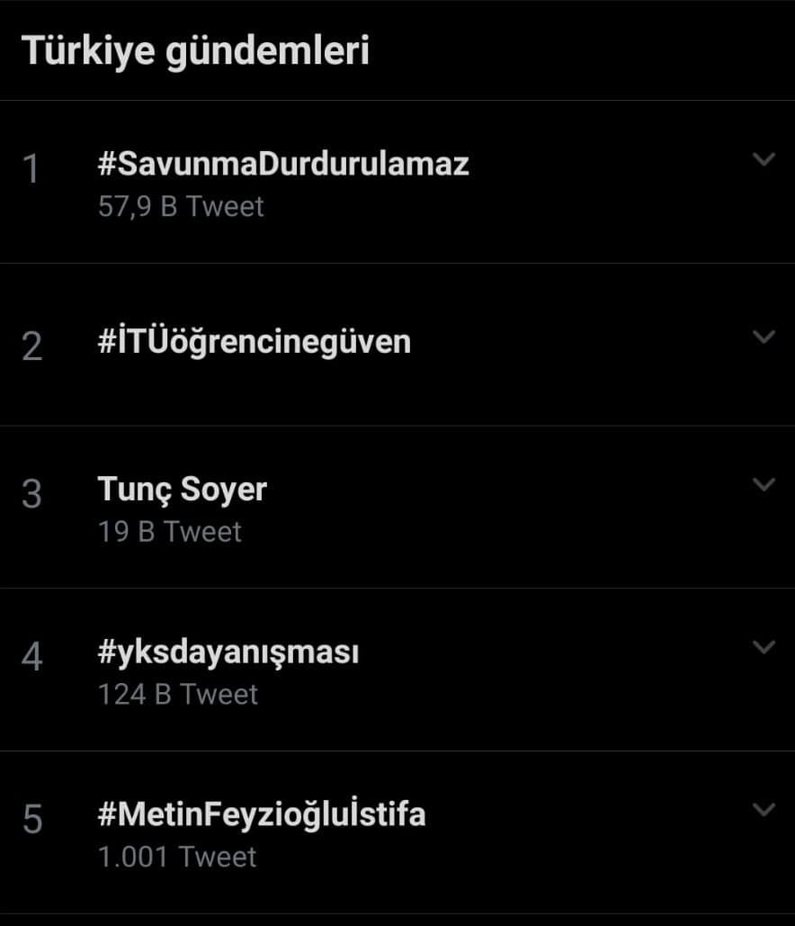 #İTÜöğrencinegüven etiketi Türkiye trendlerine girdi