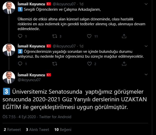 Güz döneminin nasıl yapılacağına dair beklenen açıklama geldi: Yeni dönemde online eğitim yapılacak