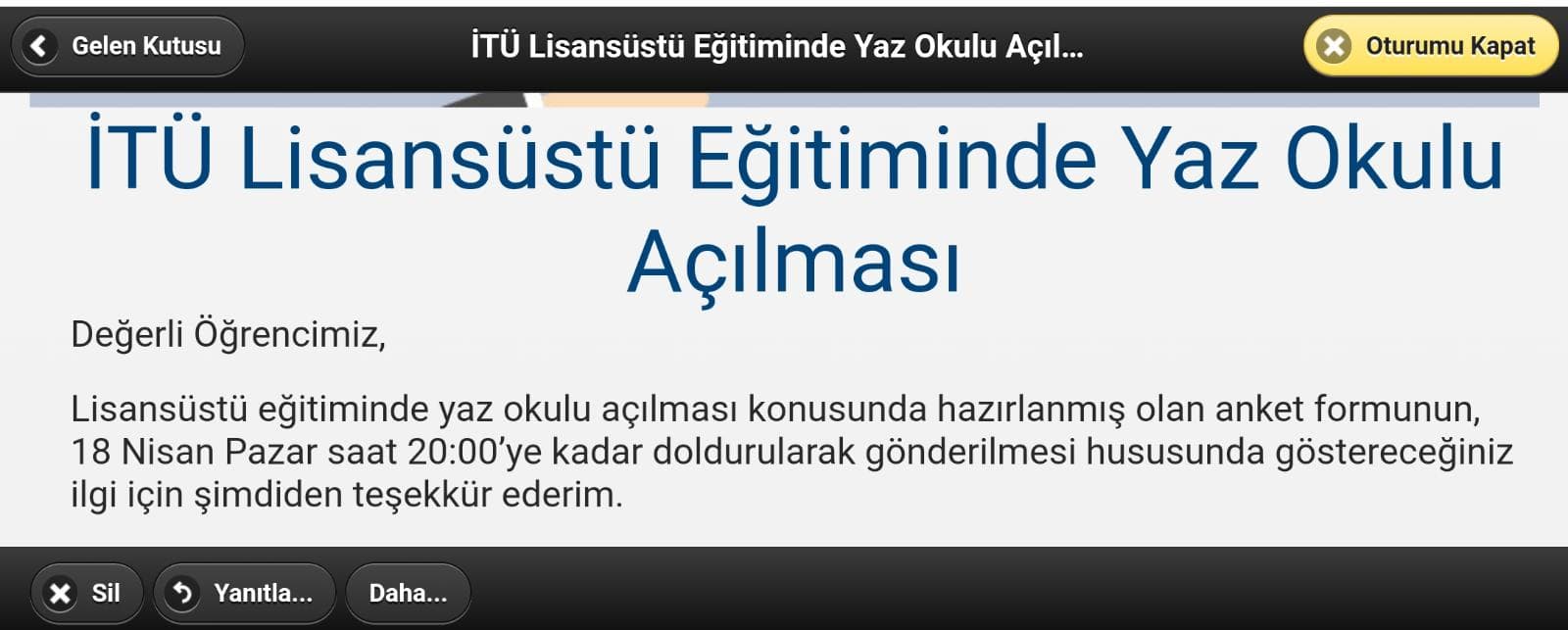 Yüksek lisans için yaz okulu mu geliyor?