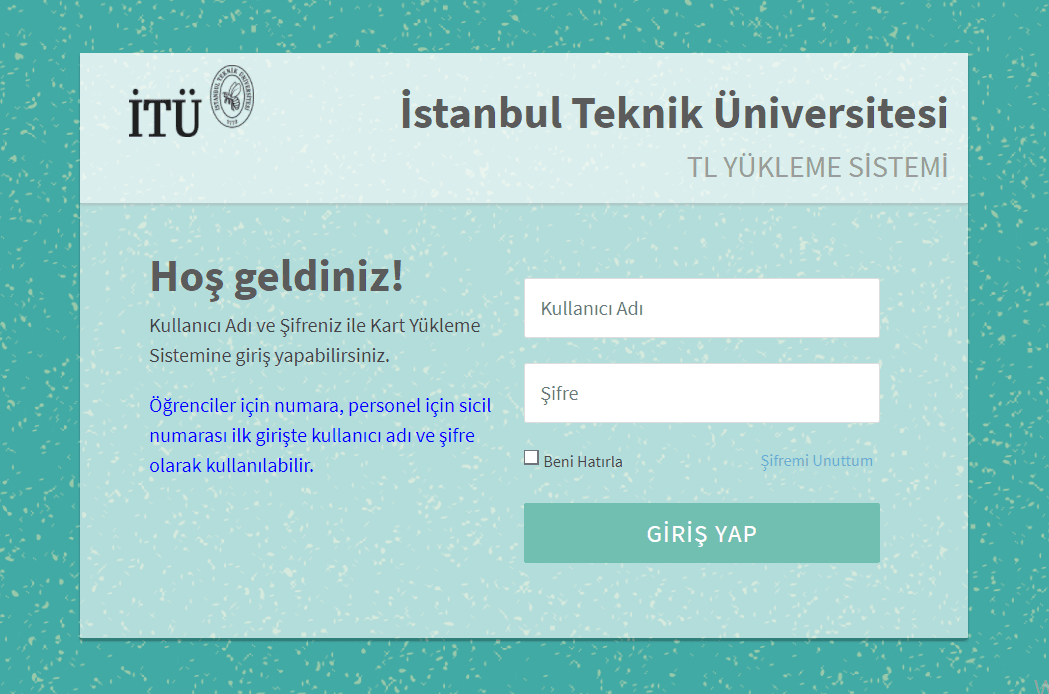 İTÜ kartlarına online bakiye yükleme özelliği getirildi