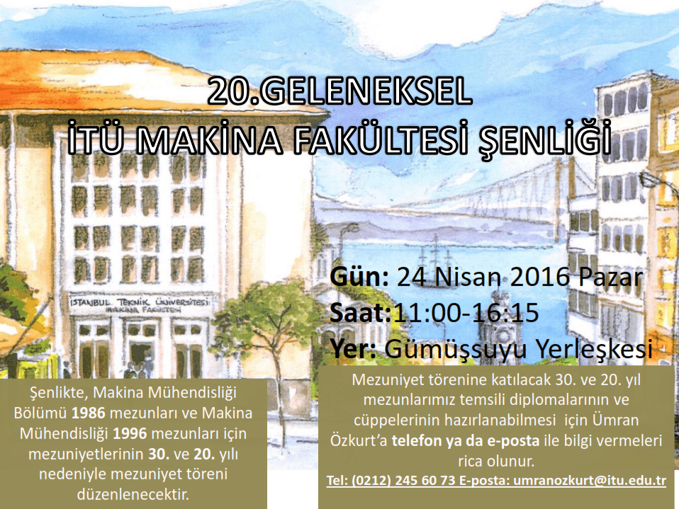 20. Geleneksel İTÜ Makina Fakültesi Şenliği